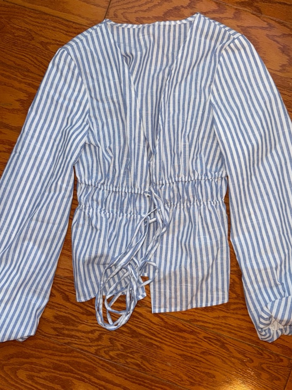 Striped Blue and White Women’s Top